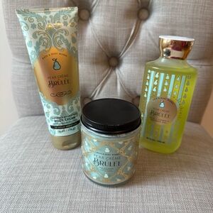 Bath‎ & Body Works Pear Crème Brûlée Body Care Set NEW